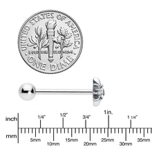 Load image into Gallery viewer, Clear CZ Gem Evening Star Barbell Tongue Ring