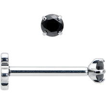 将图片加载到图库查看器,18G 5/16 Black CZ G23 Titanium Threadless Flower Labret Tragus