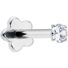 将图片加载到图库查看器,18G 5/16 Clear CZ G23 Titanium Threadless Flower Labret Tragus
