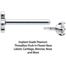 将图片加载到图库查看器,18G 5/16 Clear CZ G23 Titanium Threadless Flower Labret Tragus