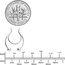 Load image into Gallery viewer, Horseshoe Ball Fake Septum Ring Nipple and Clip on Earring
