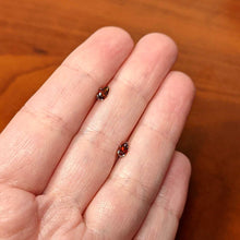 Load image into Gallery viewer, Red CZ Teardrop Stainless Steel Stud Earrings 3mm to 7mm
