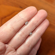 Load image into Gallery viewer, CZ Teardrop Clear Rose Gold Tone Stainless Steel Stud Earrings 3mm to 7mm