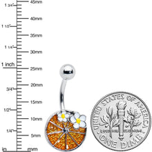 Load image into Gallery viewer, Sweet Orange Fruit Flower Belly Ring