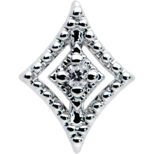Load image into Gallery viewer, 16G 5/16 Clear Gem Deco Textured Rhombus Labret Monroe Tragus