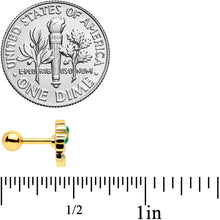 Load image into Gallery viewer, 16G 1/4 Clear Gem Gold Tone Happy Snowman Cartilage Tragus