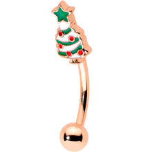 Load image into Gallery viewer, 16G 5/16 Rosy Hue Snowman Christmas Curved Eyebrow Ring Set of 4