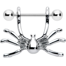 Load image into Gallery viewer, 14G 7/16 Crawly Spider Halloween Nipple Shield Set