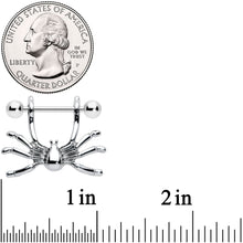 Load image into Gallery viewer, 14G 7/16 Crawly Spider Halloween Nipple Shield Set