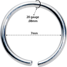 Load image into Gallery viewer, 20G 7mm Grade 23 Titanium Bendable Hoop Ring