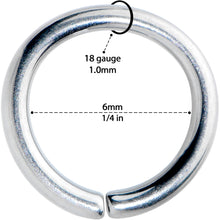 将图片加载到图库查看器,18G 1/4 Grade 23 Titanium Bendable Hoop Ring