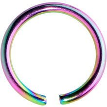 Load image into Gallery viewer, 20G 1/4 Rainbow PVD Grade 23 Titanium Bendable Hoop Ring