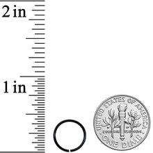 Load image into Gallery viewer, 20G 9mm Black PVD Grade 23 Titanium Bendable Hoop Ring