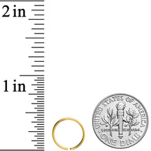 Load image into Gallery viewer, 20G 9mm Gold Tone PVD Grade 23 Titanium Bendable Hoop Ring