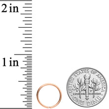 将图片加载到图库查看器,18G 3/8 Rose Gold Tone PVD Grade 23 Titanium Bendable Hoop Ring