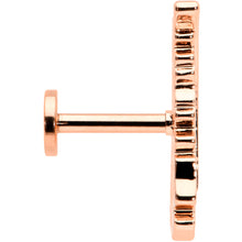 将图片加载到图库查看器,16G 1/4 Clear CZ Rosy Hue Feather Internal Threaded Labret Tragus