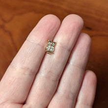 Load image into Gallery viewer, 16G 1/4 Clear CZ Gem Rosy Hue Owl Internal Thread Labret Tragus