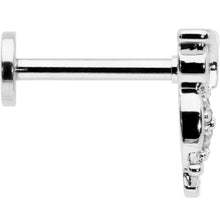 将图片加载到图库查看器,16G 5/16 Clear CZ Gem Owl Internal Thread Labret Monroe Tragus