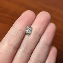 将图片加载到图库查看器,16G 5/16 Clear CZ Gem Owl Internal Thread Labret Monroe Tragus