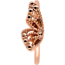 将图片加载到图库查看器,20G 5/16 Rose Gold Tone Textured Butterfly Wing Nose Hoop