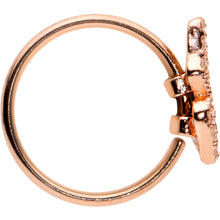 将图片加载到图库查看器,20G 5/16 Rose Gold Tone Textured Butterfly Wing Nose Hoop