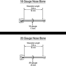 Load image into Gallery viewer, 20G 1/4 Rose Gold tone Textured Butterfly Wing Nose Bone