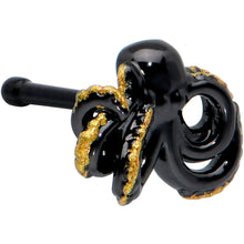 将图片加载到图库查看器,20G 1/4 Black Understated Octopus Nose Bone