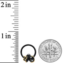 Load image into Gallery viewer, 16G 3/8 Black Understated Octopus Hinged Segment Ring
