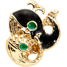 Load image into Gallery viewer, 16G 1/4 Gold Tone Mom Baby Whale Orca Cartilage Tragus Earring