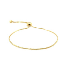 Load image into Gallery viewer, 14k Yellow Gold Adjustable Lariat Style Heart Motif Bracelet