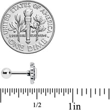 Load image into Gallery viewer, 16G 1/4 Clear Gem Rhombus Retro Cartilage Tragus Earring