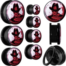 将图片加载到图库查看器,Licensed Nightmare on Elm Street Black Freddy Screw Fit Plug Set