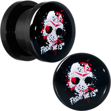 Load image into Gallery viewer, Licensed Friday the 13th Black Jason Mask Screw Fit Plug Set