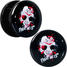 Load image into Gallery viewer, Licensed Friday the 13th Black Jason Mask Screw Fit Plug Set