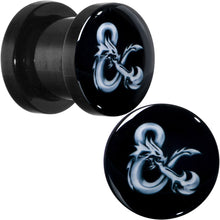 Load image into Gallery viewer, Licensed Dungeons & Dragons Ampersand Black Screw Fit Plug Set