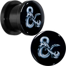 Load image into Gallery viewer, Licensed Dungeons & Dragons Ampersand Black Screw Fit Plug Set
