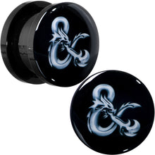 Load image into Gallery viewer, Licensed Dungeons & Dragons Ampersand Black Screw Fit Plug Set