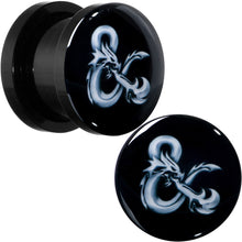 Load image into Gallery viewer, Licensed Dungeons & Dragons Ampersand Black Screw Fit Plug Set
