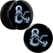 Load image into Gallery viewer, Licensed Dungeons & Dragons Ampersand Black Screw Fit Plug Set
