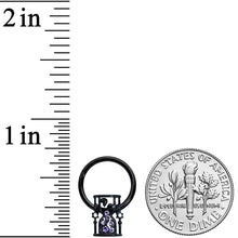 将图片加载到图库查看器,16G 3/8 Purple Gem Black Gothic Hourglass Hinged Segment Ring
