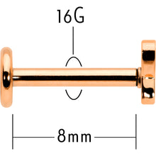 Load image into Gallery viewer, 16G 5/16 Rosy Tone Simple Butterfly Internal Thread Labret Tragus
