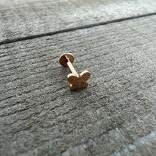 Load image into Gallery viewer, 16G 5/16 Rosy Tone Simple Butterfly Internal Thread Labret Tragus