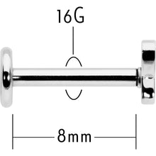 将图片加载到图库查看器,16G 5/16 Simple Butterfly Internally Threaded Labret Monroe Tragus