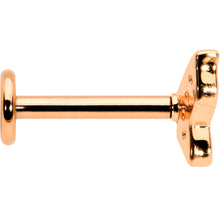 Load image into Gallery viewer, 16G 5/16 Clear Gem Rosy Tone Butterfly Internally Threaded Labret