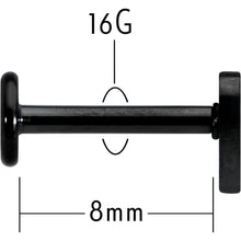 将图片加载到图库查看器,16G 5/16 Black Simple Heart Internally Threaded Labret Tragus