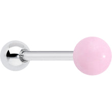 将图片加载到图库查看器,Pink Rose Quartz End Barbell Tongue Ring