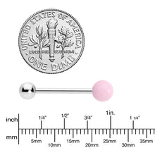 将图片加载到图库查看器,Pink Rose Quartz End Barbell Tongue Ring