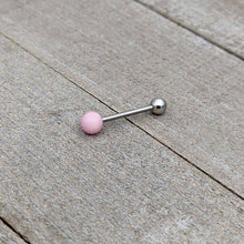 将图片加载到图库查看器,Pink Rose Quartz End Barbell Tongue Ring