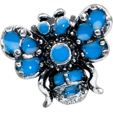 Load image into Gallery viewer, 16G 1/4 Textured Blue Butterfly Cartilage Tragus Earring