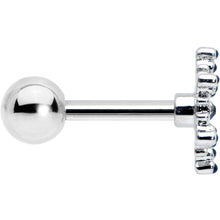 Load image into Gallery viewer, 16G 1/4 Clear Blue Gem Festive Snowflake Cartilage Tragus Earring